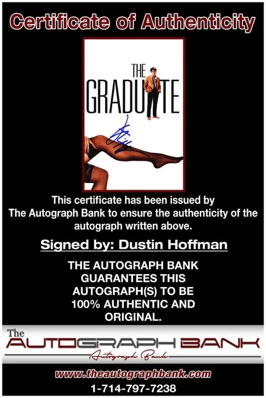 Dustin Hoffman — Dustin Hoffman authentic signed celebrity 10x15 photo W/Cert Autographed A0001, изображение 2