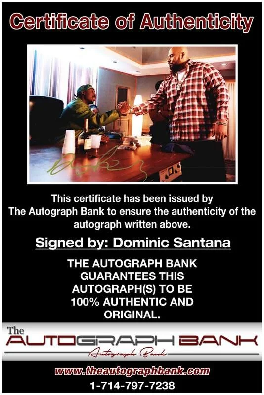 Dominic Santana — Dominic Santana authentic signed celebrity 10x15 photo W/Cert Autographed A0001, image 2
