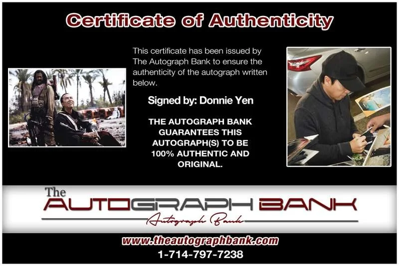 Donnie Yen — Donnie Yen authentic signed celebrity 10x15 photo W/Cert Autographed A0004, image 2