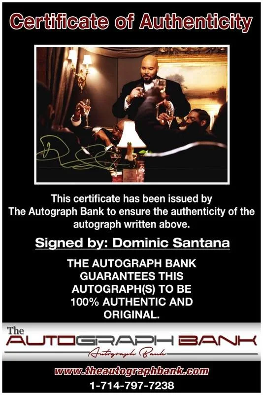 Dominic Santana — Dominic Santana authentic signed celebrity 10x15 photo W/Cert Autographed A0002, image 2