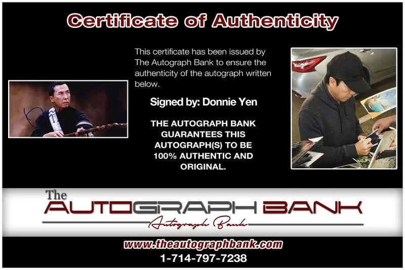 Donnie Yen — Donnie Yen authentic signed celebrity 10x15 photo W/Cert Autographed A0005, изображение 2