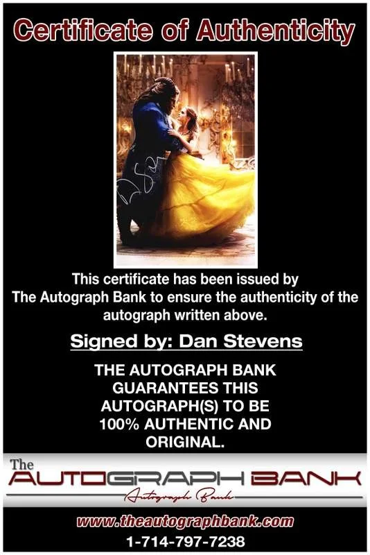 Dan Stevens — Dan Stevens authentic signed celebrity 10x15 photo W/Cert Autographed A0003, image 2