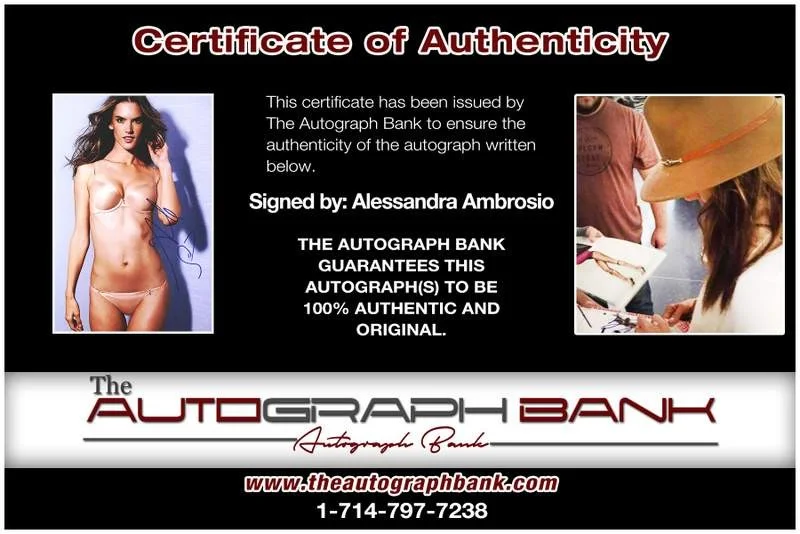 Alessandra Ambrosio — Alessandra Ambrosio authentic signed model 10X15 photo W/Cert Autographed A, изображение 2
