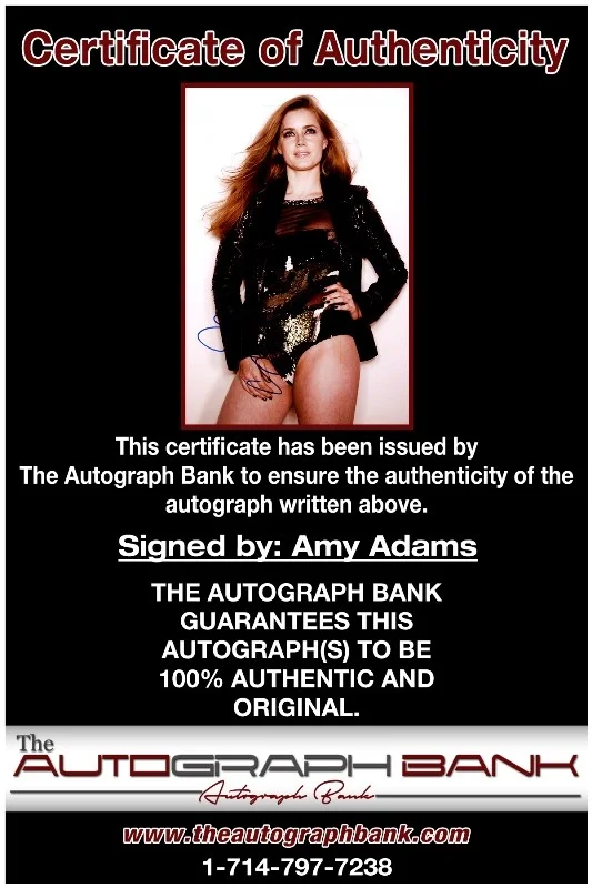 Amy Adams — Amy Adams authentic signed celebrity 10x15 photo W/Cert Autographed 2616a, изображение 2