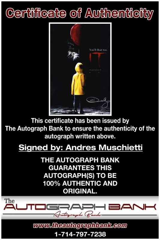 Andres Muschietti — Andres Muschietti authentic signed celebrity 10x15 photo |Cert Autographed A0002, image 2