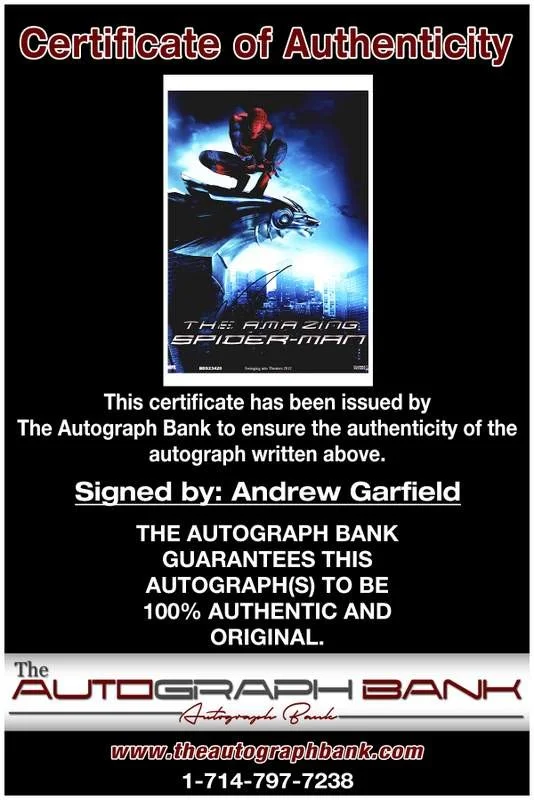 Andrew Garfield — Andrew Garfield authentic signed celebrity 10x15 photo |Cert Autographed A000272, изображение 2