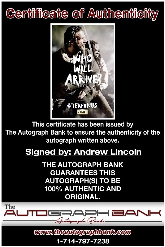 Andrew Lincoln — Andrew Lincoln authentic signed celebrity 10x15 photo W/Cert Autographed 2616c, image 2