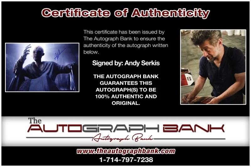Andy Serkis — Andy Serkis authentic signed celebrity 10x15 photo W/Cert Autographed A0001, изображение 2