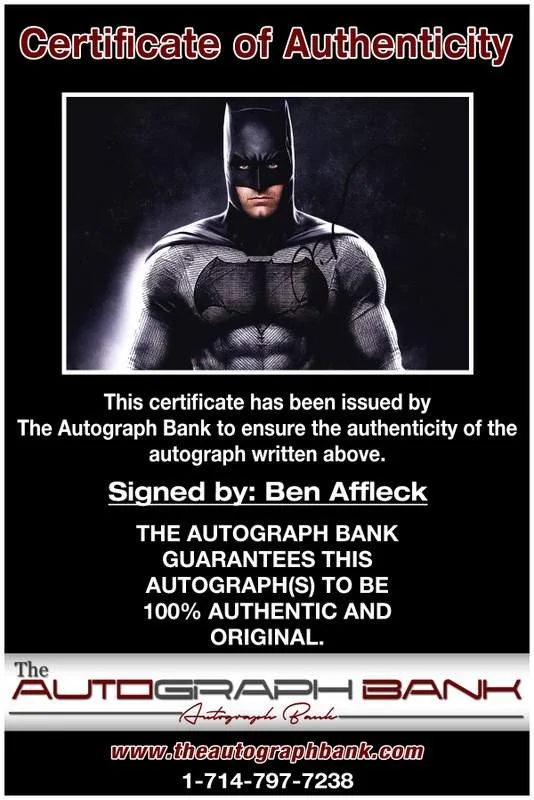 Ben Affleck — Ben Affleck authentic signed celebrity 10x15 photo W/Cert Autographed A0001, изображение 2