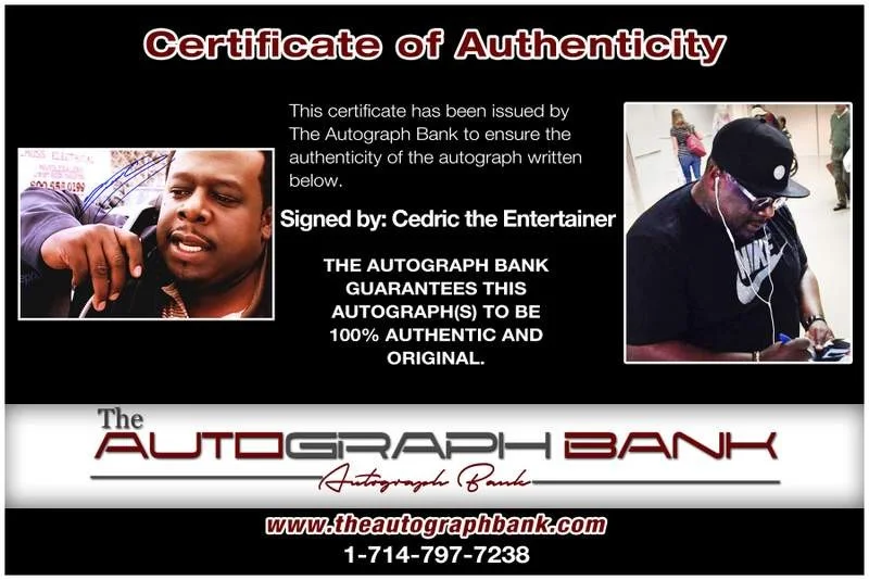 Cedric the Entertainer — Cedric the Entertainer authentic signed 10x15 photo |CERT Autographed A000252, image 2