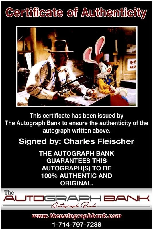 Charles Fleischer — Charles Fleischer authentic signed 10x15 photo |CERT Autographed A00259, image 2