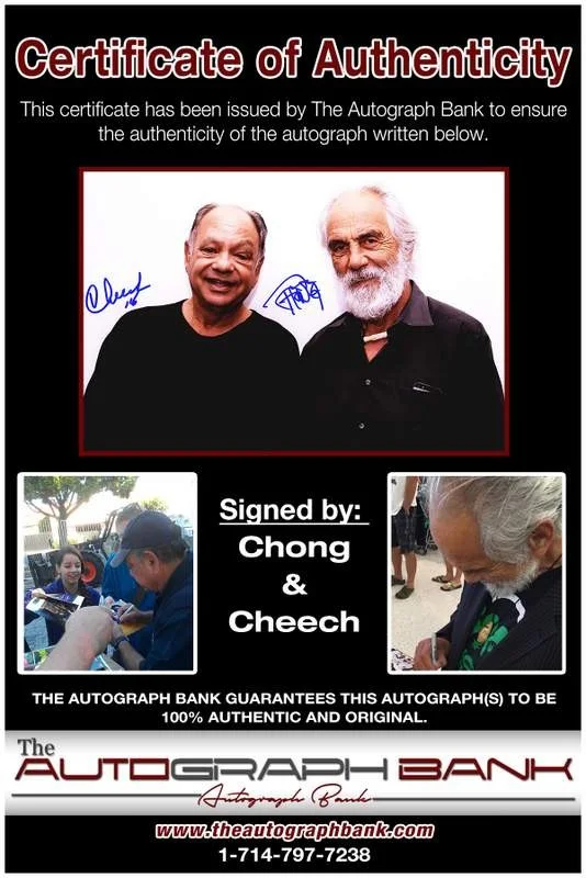 Cheech, Chong — Chong & Cheech authentic signed celebrity 10x15 photo W/Cert Autographed A000380, изображение 2