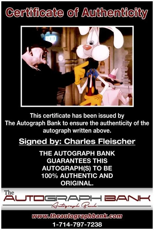 Charles Fleischer — Charles Fleischer authentic signed 10x15 photo |CERT Autographed A00253, image 2