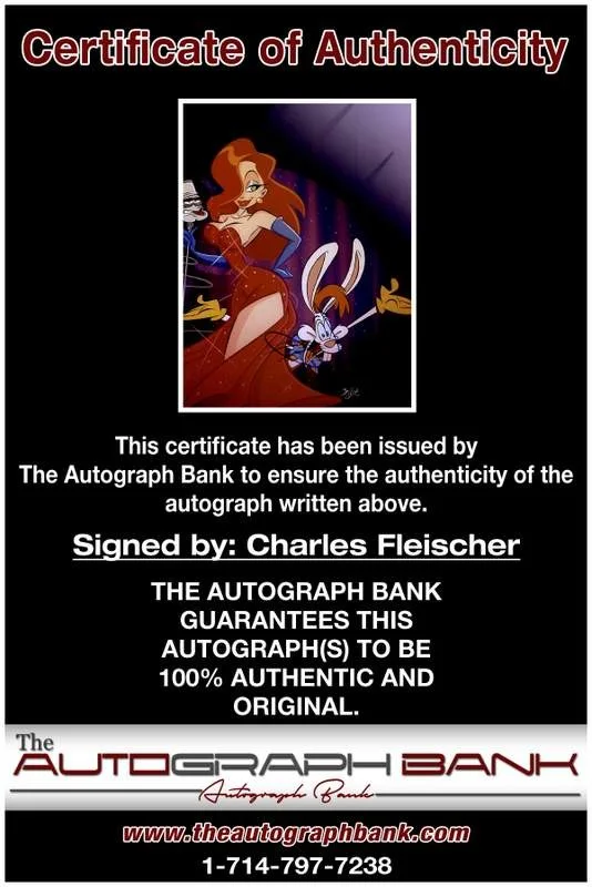 Charles Fleischer — Charles Fleischer authentic signed 10x15 photo |CERT Autographed A00257, image 2