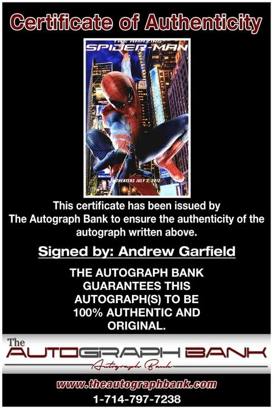Andrew Garfield — Andrew Garfield authentic signed celebrity 10x15 photo |Cert Autographed A000284, image 2