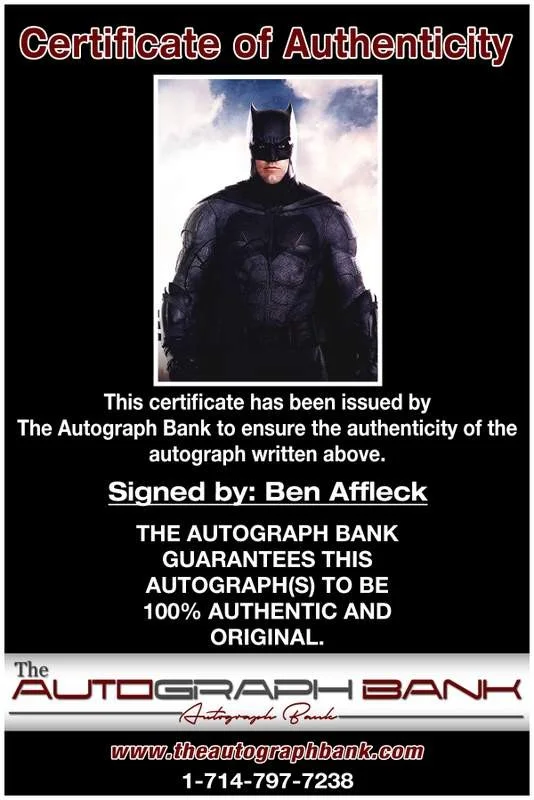 Ben Affleck — Ben Affleck authentic signed celebrity 10x15 photo W/Cert Autographed A0002, изображение 2