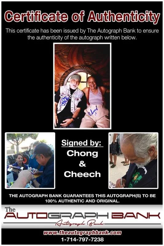 Cheech, Chong — Chong & Cheech authentic signed celebrity 10x15 photo W/Cert Autographed A000242, изображение 2