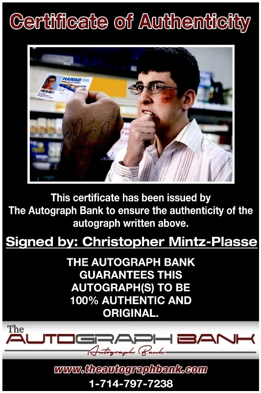Christopher Mintz — Christopher Mintz Plasse authentic signed 10x15 photo |CERT Autographed 2616a, изображение 2