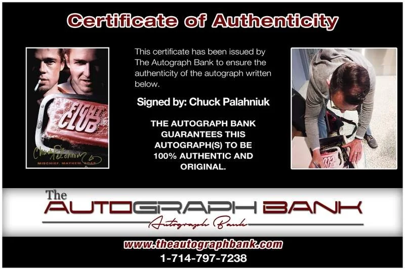Chuck Palahniuk — Chuck Palahniuk authentic signed celebrity 10x15 photo W/Cert Autographed A0001, image 2