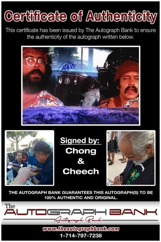 Cheech, Chong — Chong & Cheech authentic signed celebrity 10x15 photo W/Cert Autographed A000378, изображение 2