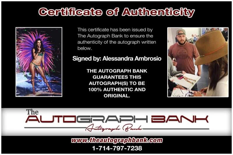 Alessandra Ambrosio — Alessandra Ambrosio authentic signed model 10X15 photo W/Cert, изображение 2