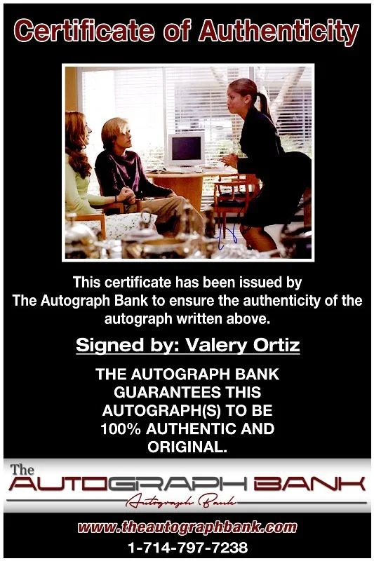 Valery Ortiz — Valery Ortiz authentic signed celebrity 8x10 photo W/Cert Autographed z3, изображение 2