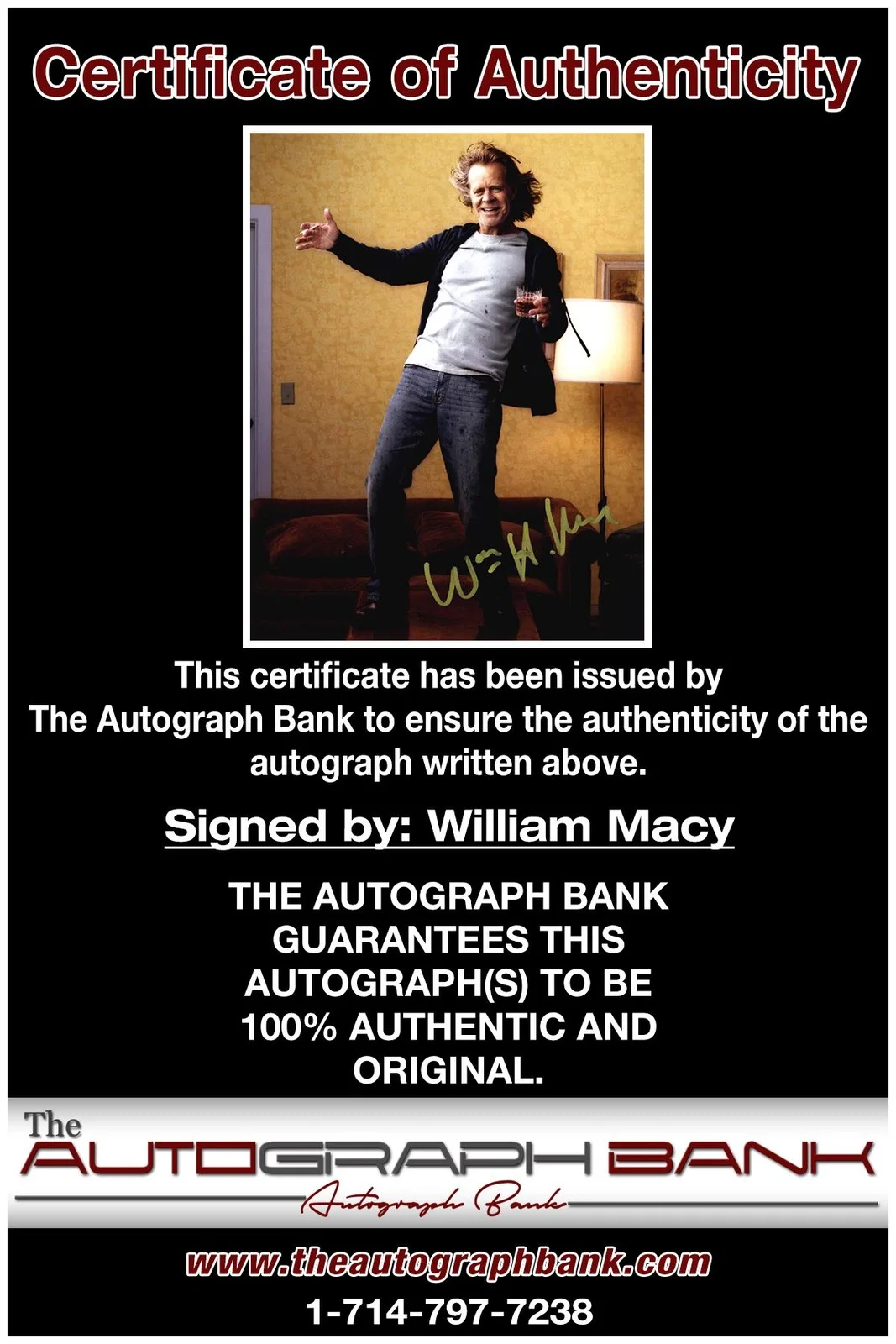 William Macy — William Macy authentic signed celebrity 8x10 photo W/Cert Autographed A4, image 2