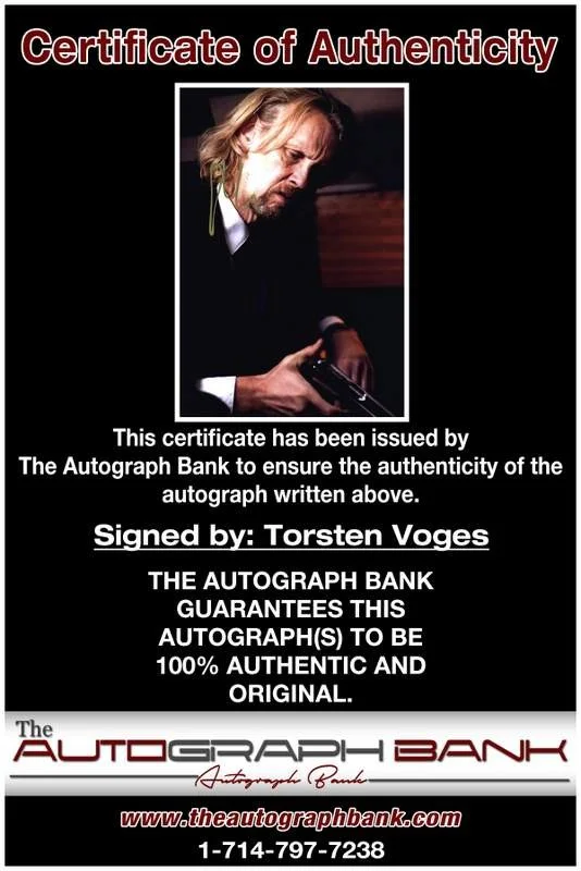 Torsten Voges — Torsten Voges authentic signed celebrity 8x10 photo W/Cert Autographed A0002, изображение 2