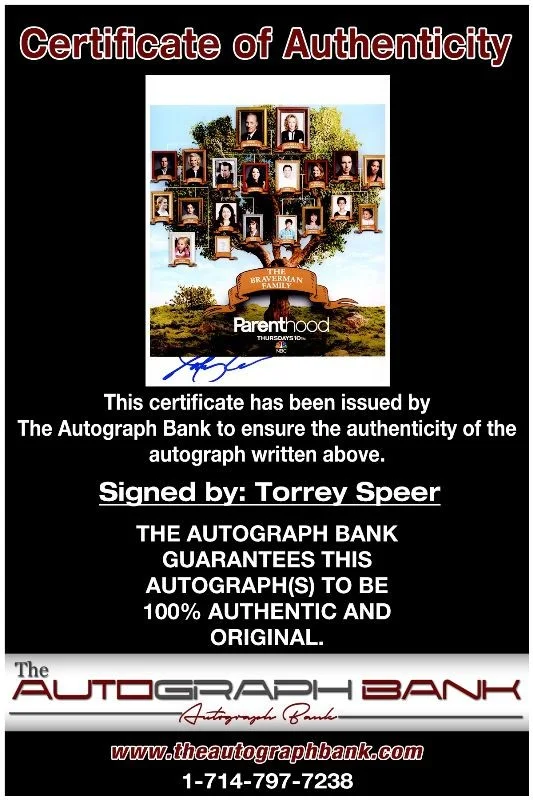 Torrey Speer — Torrey Speer authentic signed celebrity 8x10 photo W/Cert Autographed 2616c, изображение 2