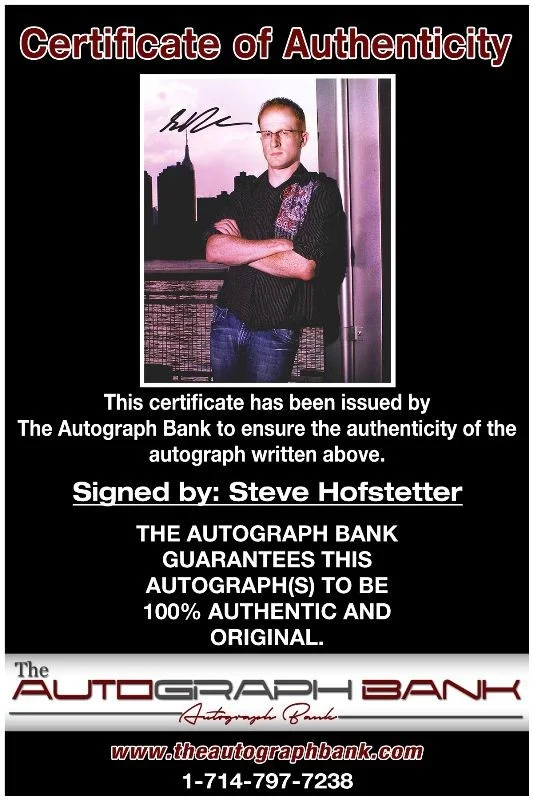 Steve Hofstetter — Steve Hofstetter authentic signed celebrity 8x10 photo |CERT Autographed 51816g1, image 2