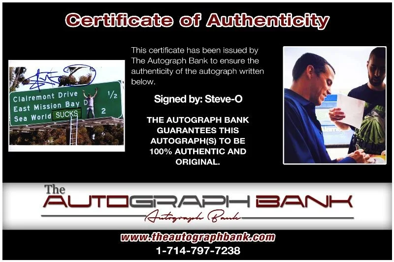 Steve O — Steve O authentic signed celebrity 8x10 photo W/Cert Autographed 51816d1, изображение 2