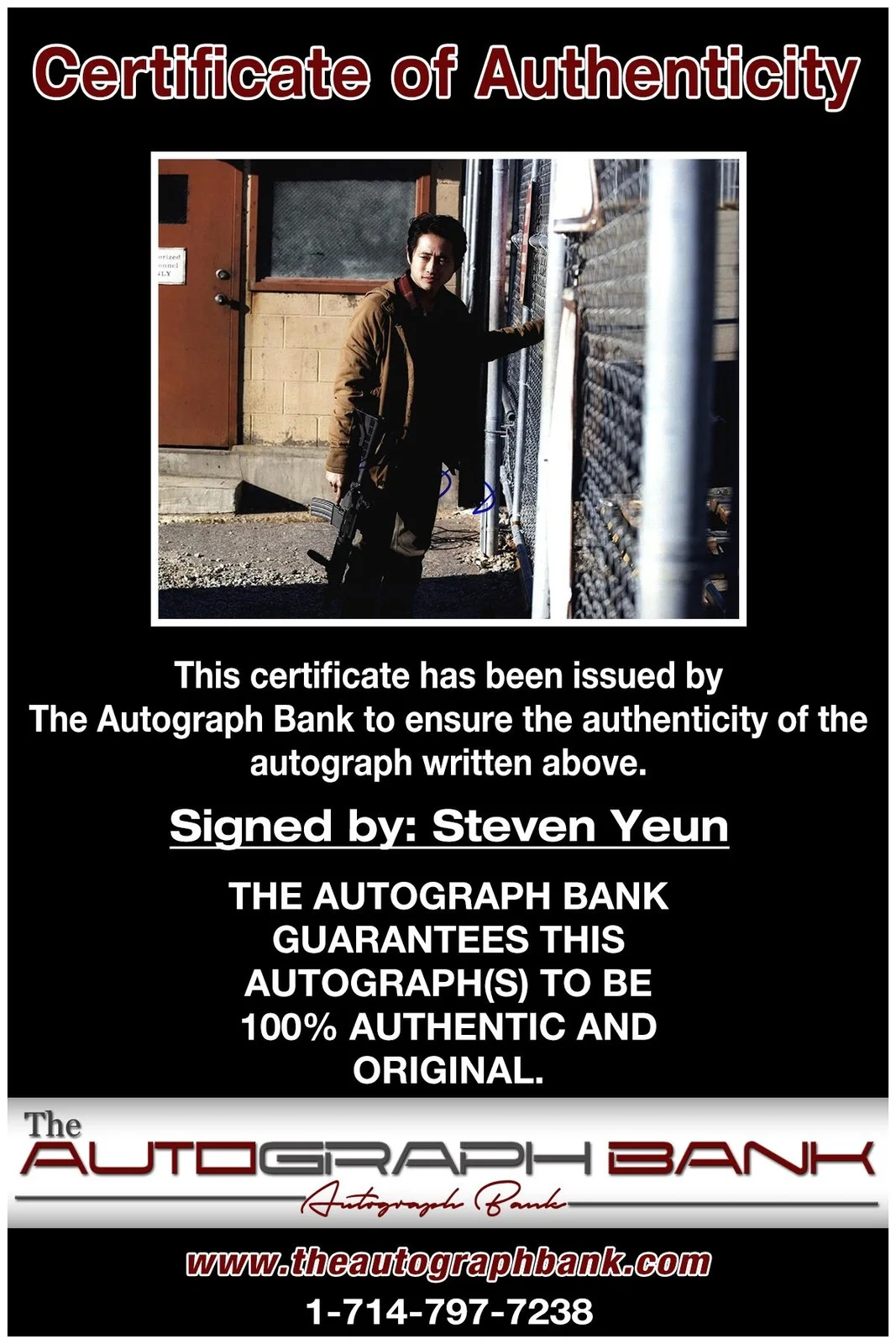 Steven Yeun — Steven Yeun authentic signed celebrity 8x10 photo W/Cert Autographed A3, image 2