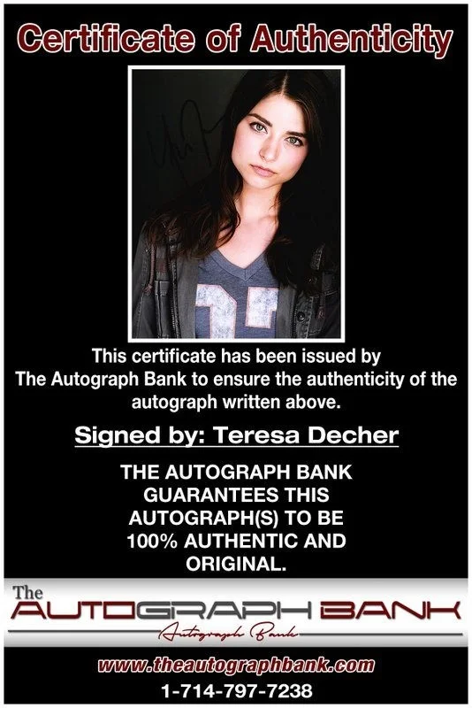 Teresa Decher — Teresa Decher authentic signed celebrity 8x10 photo W/Cert Autographed D5, image 2