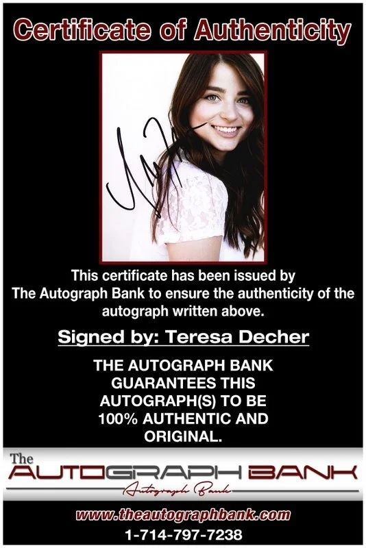 Teresa Decher — Teresa Decher authentic signed celebrity 8x10 photo W/Cert Autographed D6, image 2