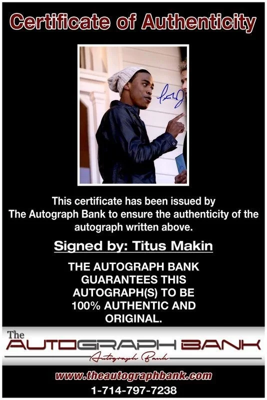 Titus Makin — Titus Makin authentic signed celebrity 8x10 photo W/Cert Autographed C19, изображение 2