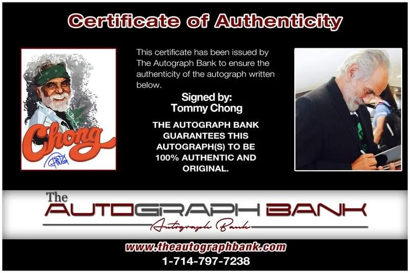 Tommy Chong — Tommy Chong authentic signed celebrity 8x10 photo W/Cert Autographed B0005, изображение 2