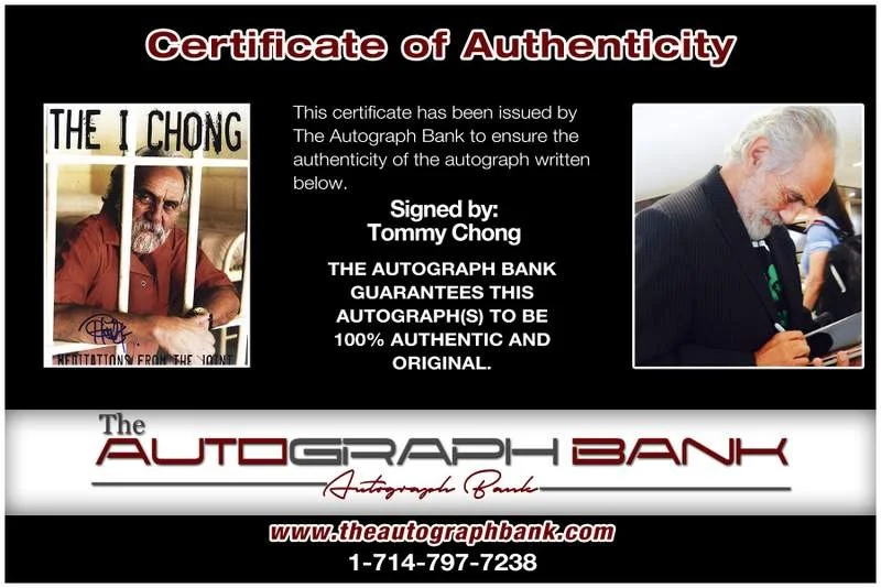 Tommy Chong — Tommy Chong authentic signed celebrity 8x10 photo W/Cert Autographed B0011, изображение 2