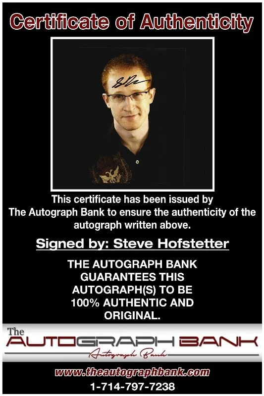 Steve Hofstetter — Steve Hofstetter authentic signed celebrity 8x10 photo |CERT Autographed 51816h1, изображение 2