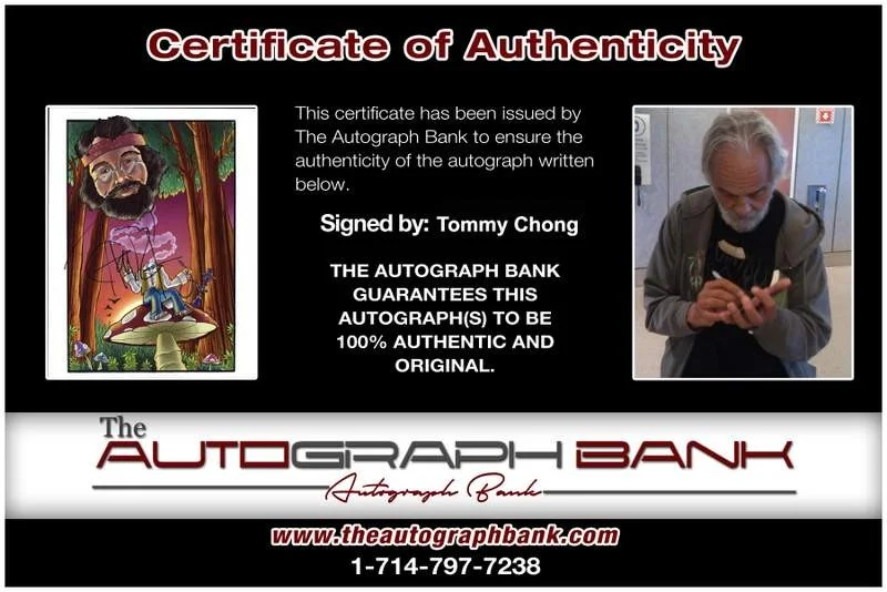 Tommy Chong — Tommy Chong signed celebrity 8x10 photo W/Certificate (2616b), image 2