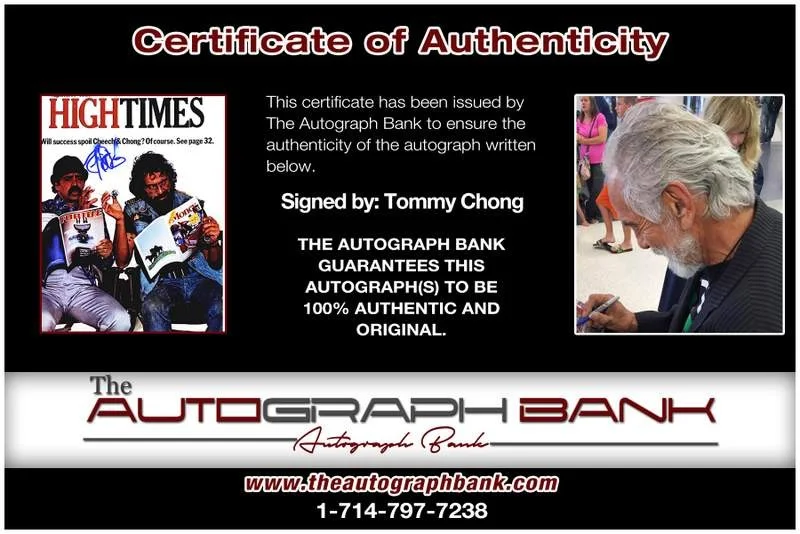 Tommy Chong — Tommy Chong authentic signed celebrity 8x10 W/Certificate Autographed (A0004), image 2