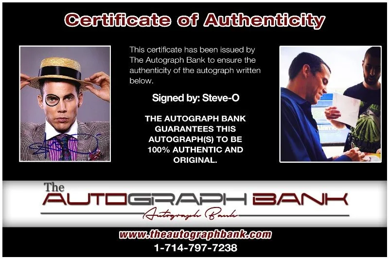 Steve O — Steve O authentic signed celebrity 8x10 photo W/Cert Autographed 51816e1, изображение 2