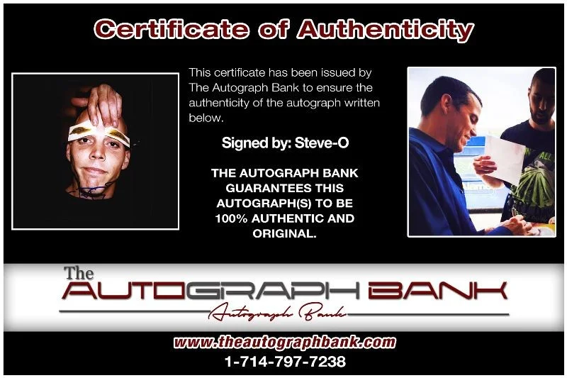 Steve O — Steve O authentic signed celebrity 8x10 photo W/Cert Autographed 51816q1, image 2