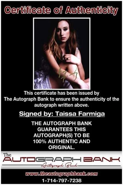Taissa Farmiga — Taissa Farmiga authentic signed celebrity 8x10 photo W/Cert Autographed (B0001), image 2