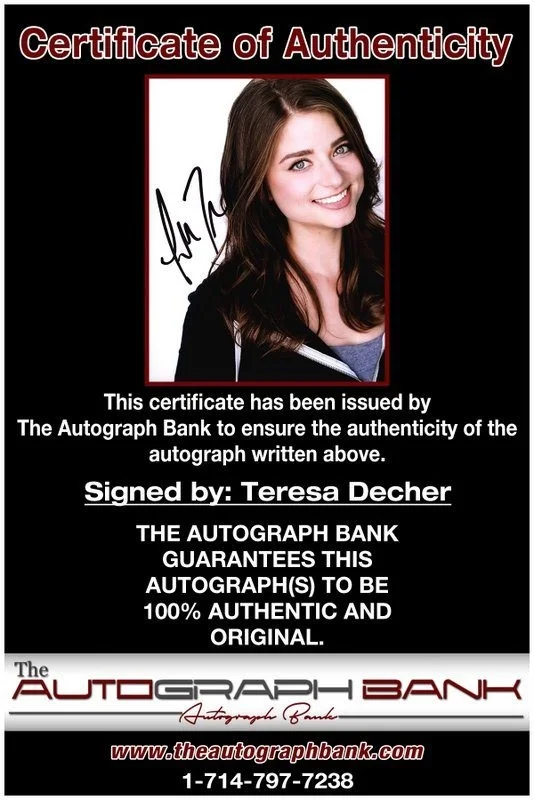 Teresa Decher — Teresa Decher authentic signed celebrity 8x10 photo W/Cert Autographed D4, image 2