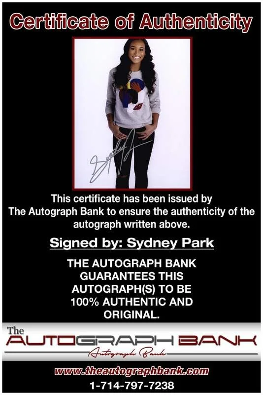 Sydney Park — Sydney Park authentic signed celebrity 8x10 W/Certificate Autographed (A0004), image 2