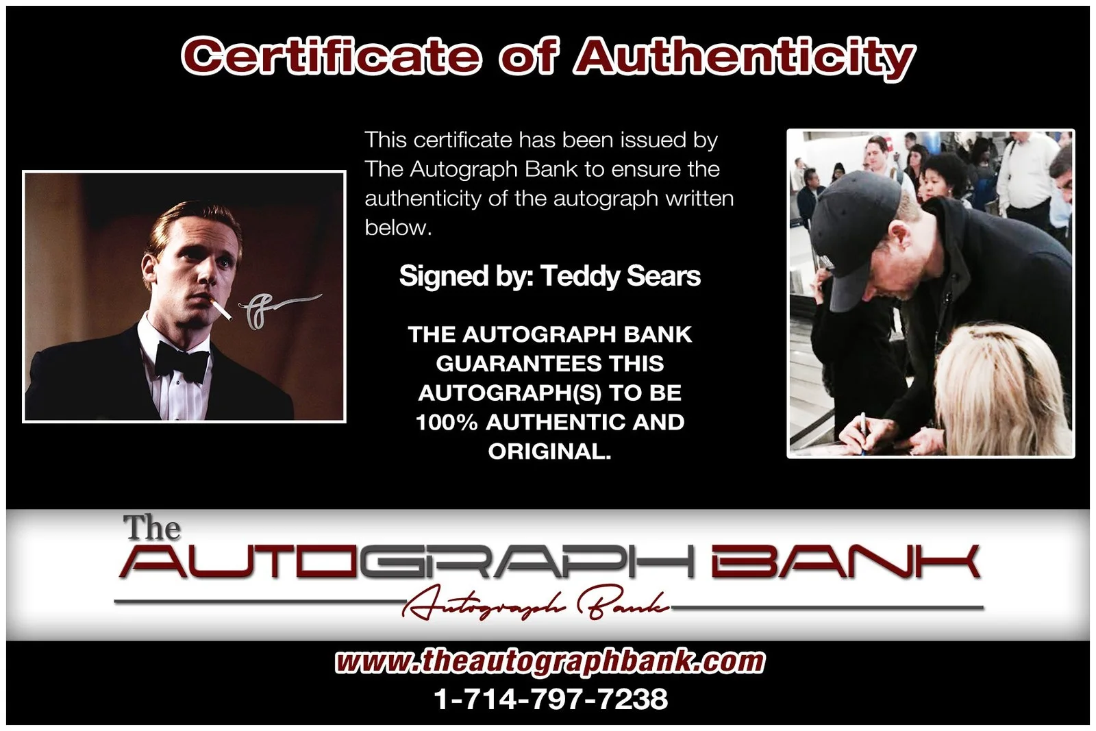 Teddy Sears — Teddy Sears authentic signed celebrity 8x10 photo W/Cert Autographed A8, image 2