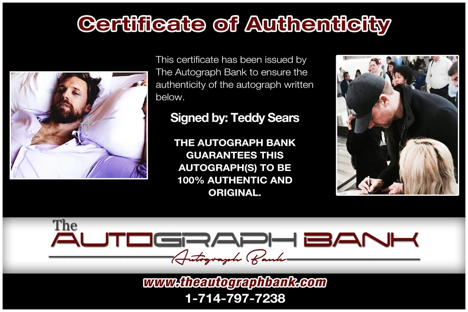 Teddy Sears — Teddy Sears authentic signed celebrity 8x10 photo W/Cert Autographed A9, image 2