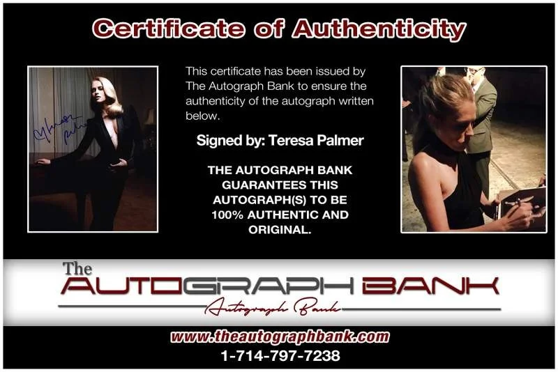 Teresa Palmer — Teresa Palmer authentic signed celebrity 8x10 photo W/Cert Autographed B0003, изображение 2