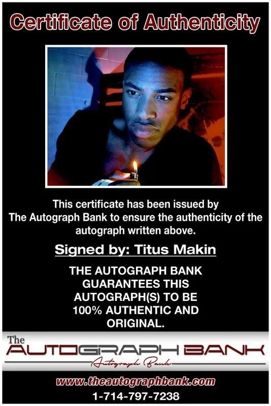 Titus Makin — Titus Makin authentic signed celebrity 8x10 photo W/Cert Autographed C6, image 2