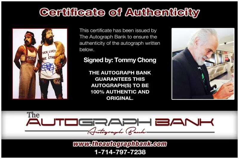 Tommy Chong — Tommy Chong authentic signed celebrity 8x10 W/Certificate Autographed (A0015), image 2